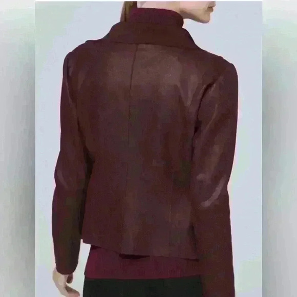 White House Black Market Drape Front Snake Print Jacket Size Small NWT - Picture 2 of 11